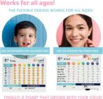 QUOKKA Magnetic Behavior Chore & Reward Chart for Kids – 48 Chore Cards + 49 Star Magnets with Dry-Erase Board - Image 5