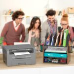 DAOUTIME 4-Tier Mesh Desk File Organizer – 5 Vertical File Holders + Drawer & Pen Holders (Wood + Metal) - Image 5