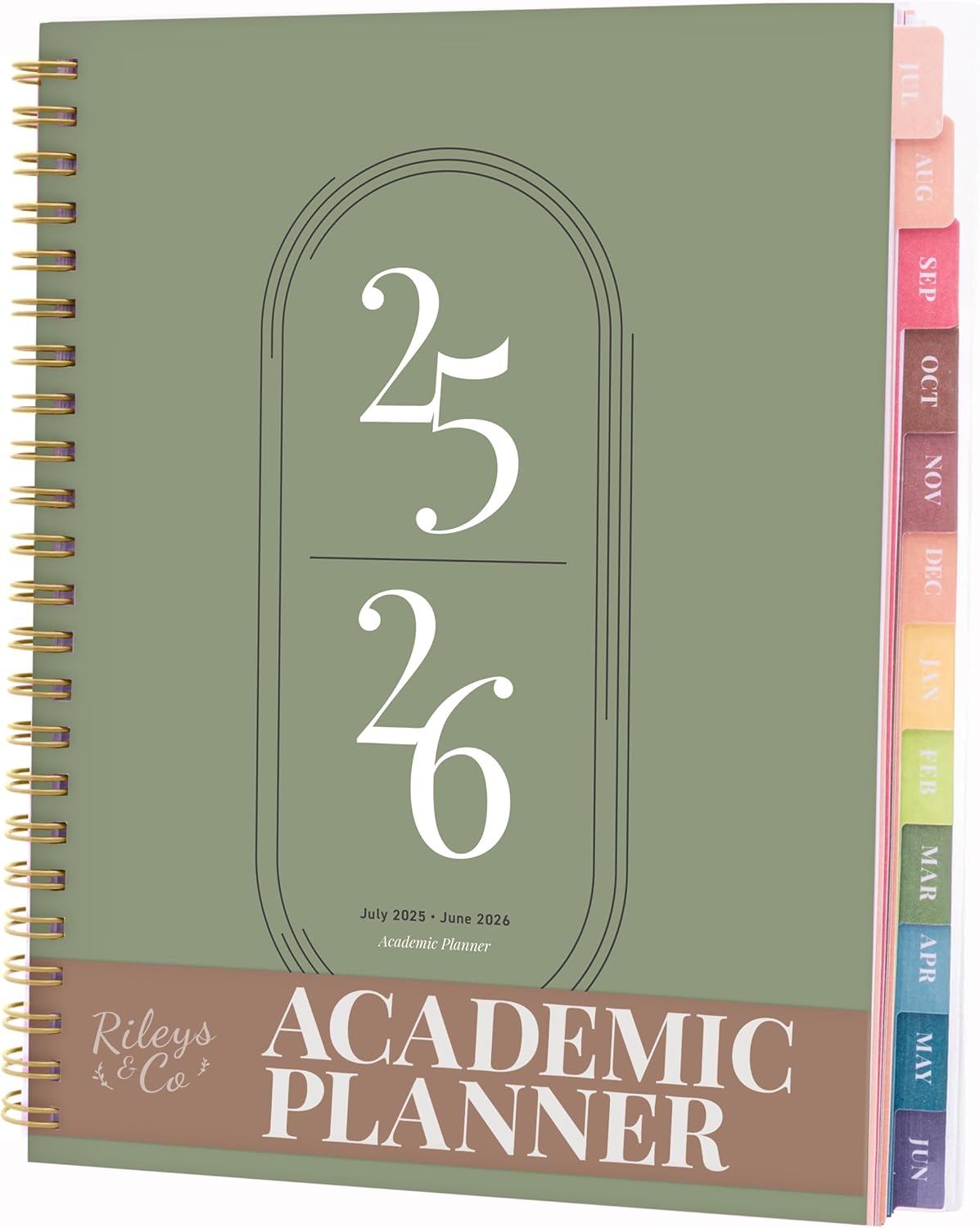 71Hhjj+ULJL._AC_SL1500_ Rileys Academic Planner 2025-2026 – Daily, Weekly & Monthly Layout (20 × 15 cm, Green) - Image 1