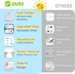 Upgraded Slider 3-in-1 Bedtime / Morning / Daily Routine Chart for Kids – Magnetic Chore & Visual Schedule Board with 99 Stickers - Image 2