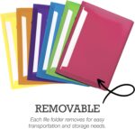 Samsill Cascading Wall File Organizer – 6 Removable Hanging Poly Folders / Command Center - Image 5