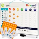QUOKKA Magnetic Behavior Chore & Reward Chart for Kids – 48 Chore Cards + 49 Star Magnets with Dry-Erase Board - Image 7