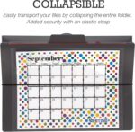 Samsill Cascading Wall File Organizer – 6 Removable Hanging Poly Folders / Command Center - Image 4