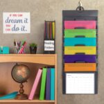 Samsill Cascading Wall File Organizer – 6 Removable Hanging Poly Folders / Command Center - Image 3