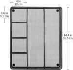 Amazon Basics Mesh Desk Drawer Organizer – 6-Compartment Black Steel Mesh - Image 5